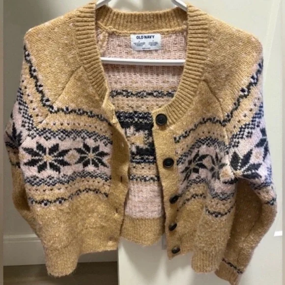 Old Navy Holiday Fair Isle Cardigan Sweater - Picture 5 of 8